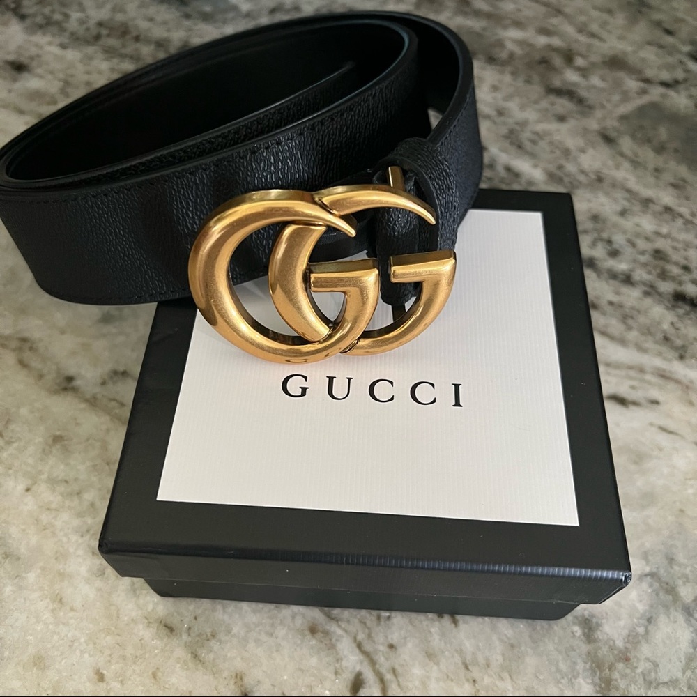 Black GG Belt 115CM NWOT